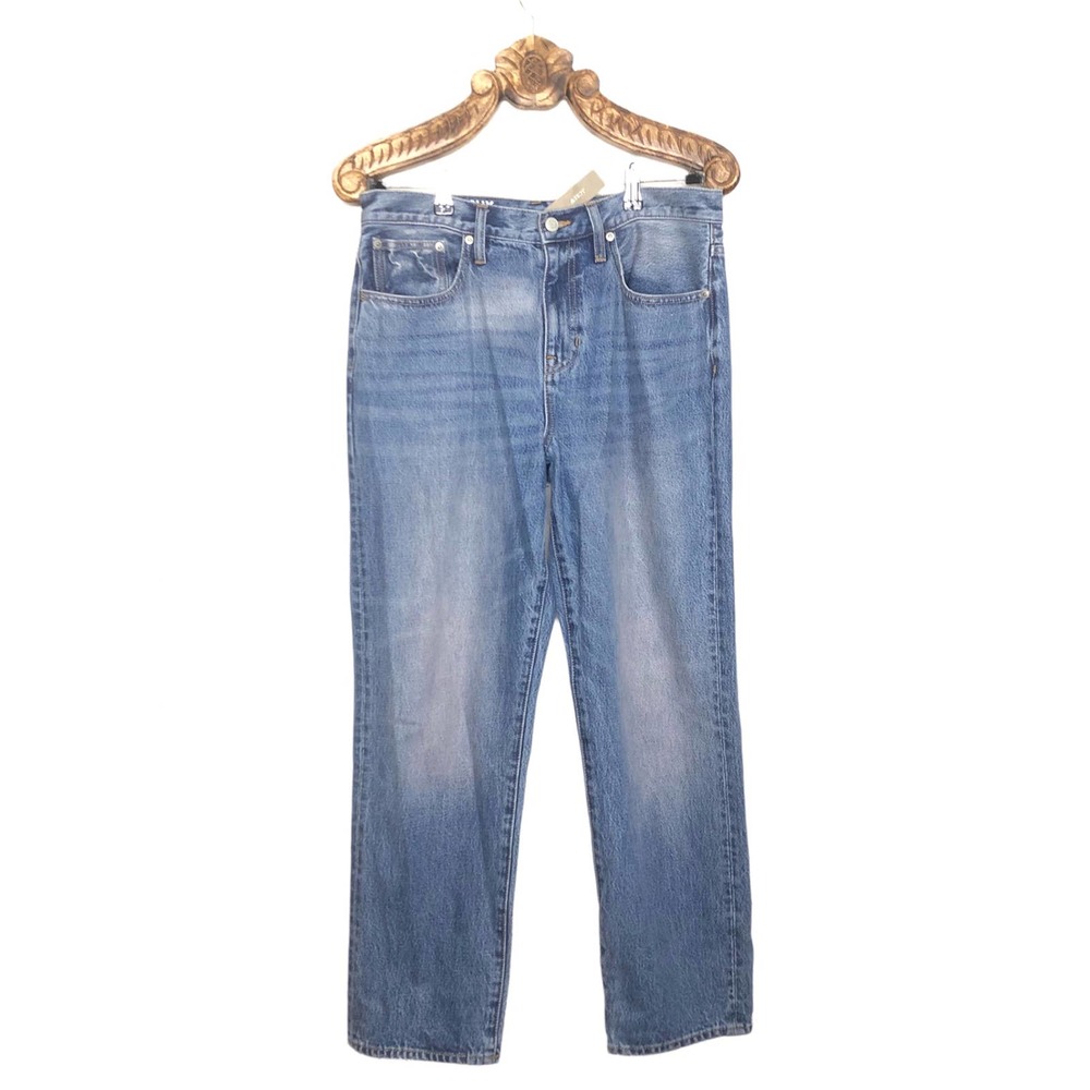 J. Crew Slouchy Boyfriend Rigid Jean Medium Light Wash Loose Straight Leg 29 NWT